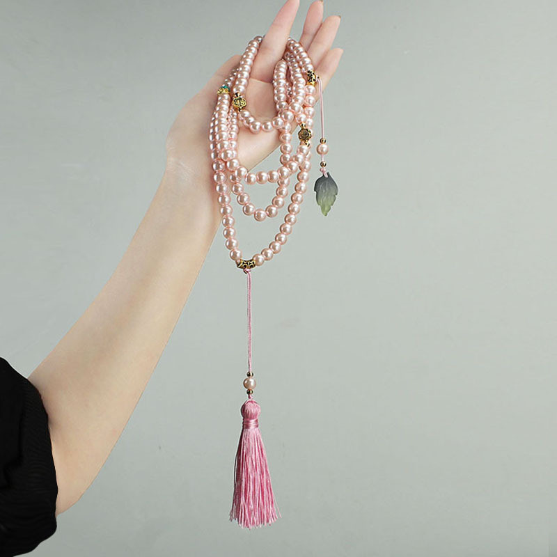 เครื่องแต่งกายสไตล์เชิง พู่ยาวประกายมุก สร้อยคอโซ่โบราณ สำหรับชองซาม และเสื้อกันหนาว โมเดล G94F