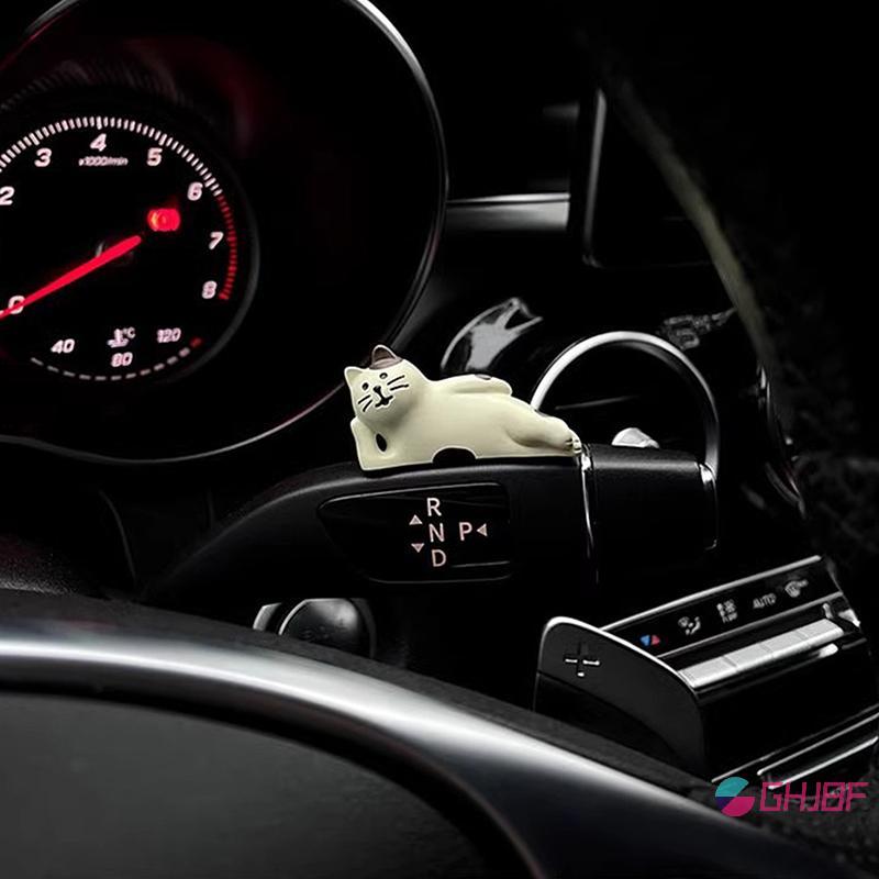 GHJBF] น่ารักรถเครื่องประดับแต่งหน้า Mini Cat รูป Creative Auto Dashboard กระจกมองหลังตกแต่งอุปกรณ์ต