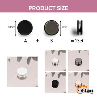 Glanxuan 1ชุด กระดุมแม่เหล็ก ถอดออกได้ ไม่ต้องเย็บใช้งานง่าย เสื้อโค้ท กระเป๋า Magnetic Button