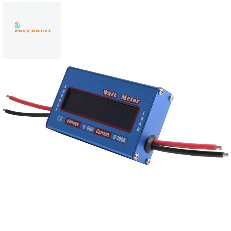 [posthouse]Digital Wattmeter Watt Meter Power Meter DC 60V 100A Balance Voltage Battery Checker