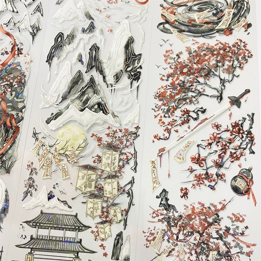 คู่มือบรรจุเทป o96 Xuanming Xiaoyin Yuye Studio Yamazuki PET วัสดุโบราณคู่มือเคสโทรศัพท์สติกเกอร์