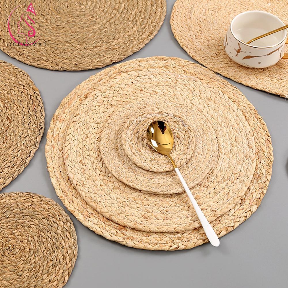 OCEANMAP Placemat Kitchen N1N Weave Home แผ่นรองโต๊ะแฮนด์เมดกันลื่น