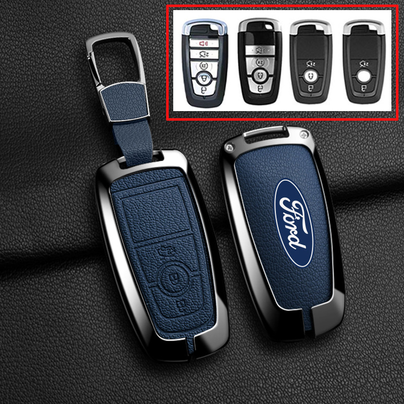 สังกะสีอัลลอยด์หนังรถ Remote Key กรณี Fob สําหรับ Ford RAPTOR F-150/NEXT GEN FORD EVEREST/NEXT GEN FORD RANGER Ford Mondeo Explorer Edge S-MAX Ranger-F250-F150-F-350