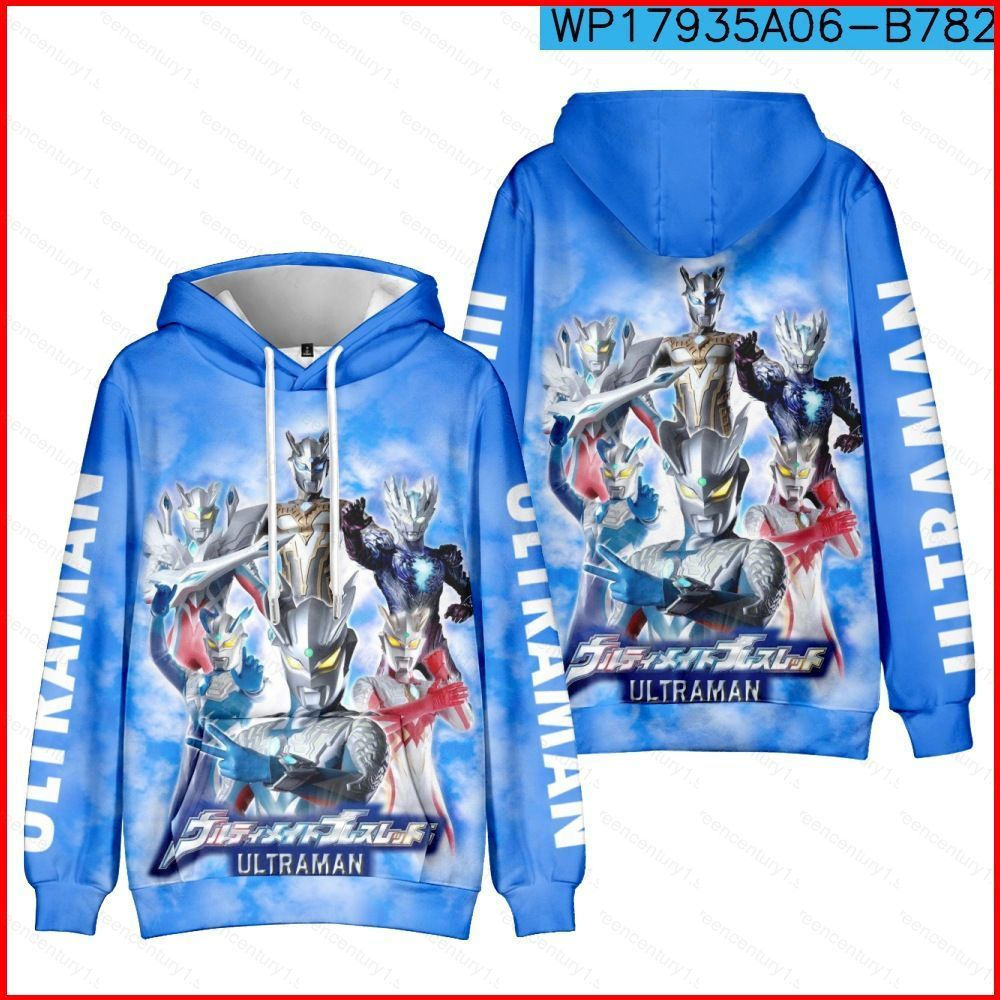 Spider-Man Ultraman Hoodie Anime Sweatshirt เสื้อแขนยาว Unisex