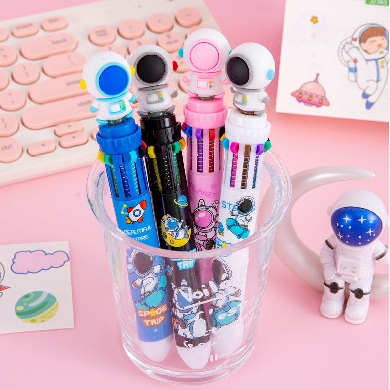 10 สี 3D DOLL PEN / 10 สี MECHANICAL PEN 3D ASTRONAUTS CHARACTER INK / 10 สี ASTRONAUTS DOLL MOTIF P