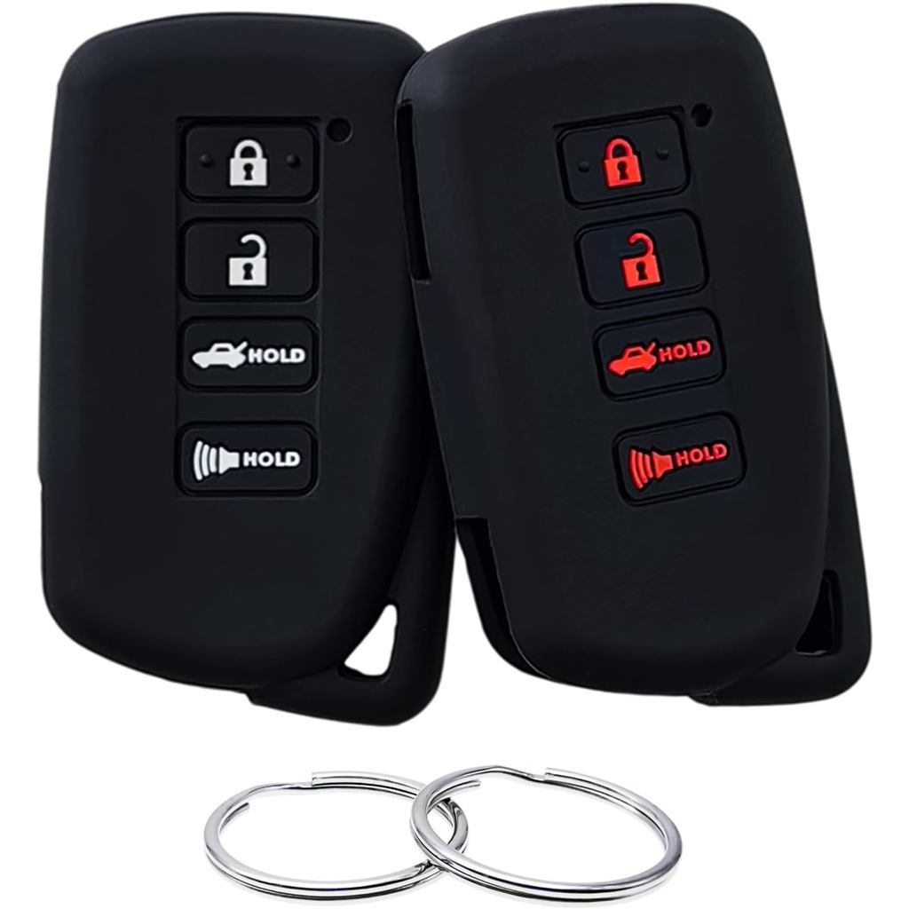 ยางซิลิโคน Key Fob ฝาครอบใช้งานร่วมกับ 2013-2021 Lexus ES300h ES350 GS350 GS450h IS200t IS300 IS350 