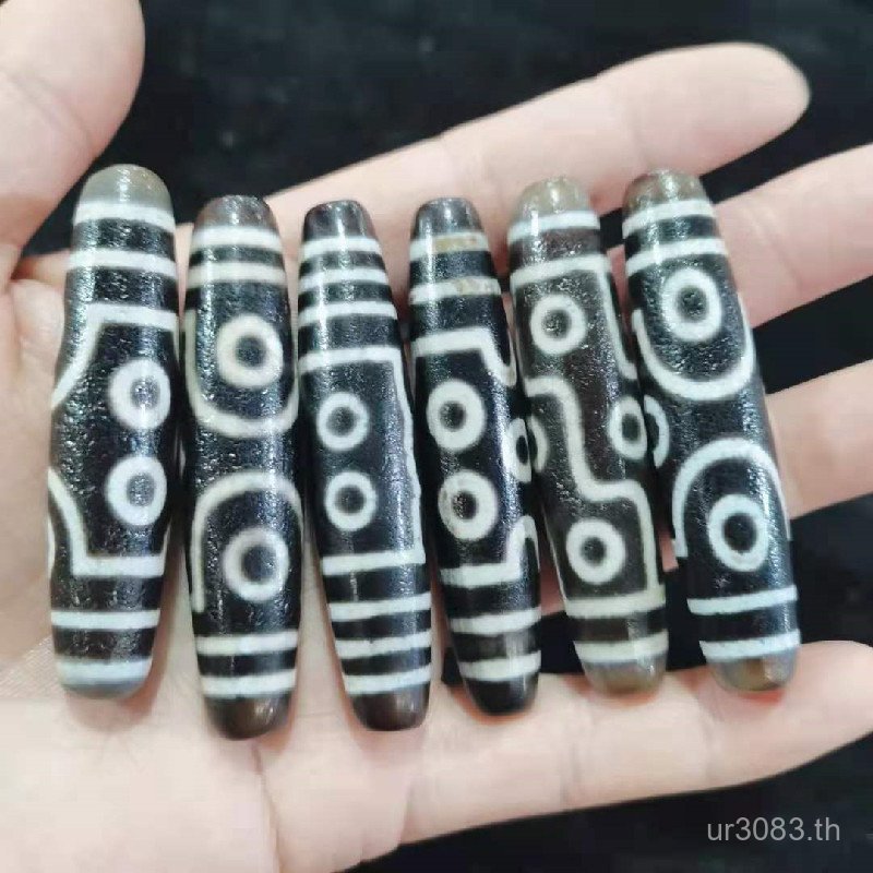Dzi Beads สร้อยข้อมือและสร้อยคอดีไซน์เก๋ด้วย Dzi Beads และหินAgate เช็ดอนียโบราณ Tibet