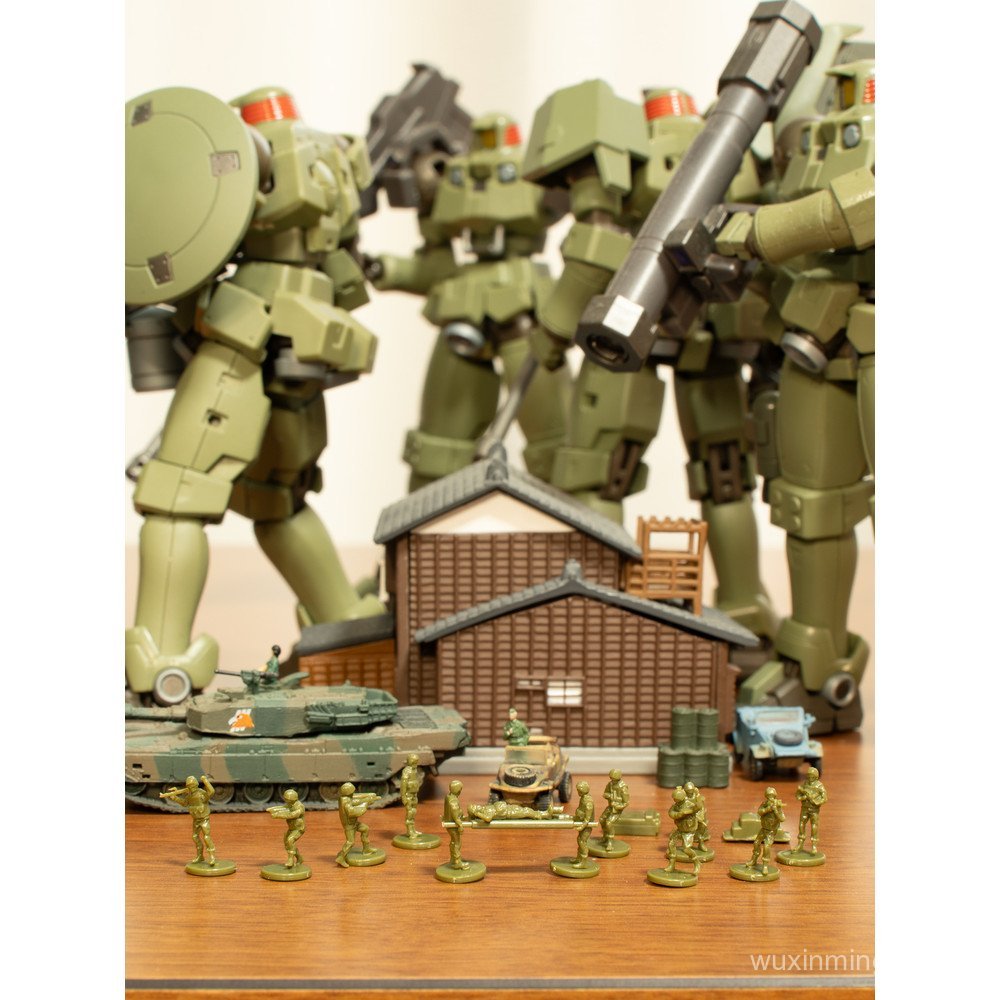 Yamada สารเคมี 1/150 Scale Miniature รุ่นสีเขียว Retro ทหาร Army Battle ฉากโต๊ะทราย Y5ID
