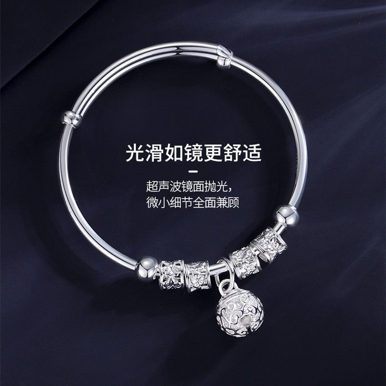 /hotsellltemS999 เงินสเตอร์ลิงสร้อยข้อมือกระดิ่งหญิง Hollow Palace Bell สร้อยข้อมือแฟนแฟชั่นเครื่องป