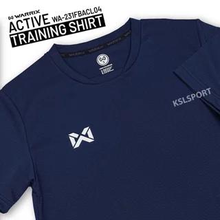 WARRIX เสื้อกีฬา Active Training SHIRT เสื้อออกกำลังกาย สีล้วน WA-231FBACL04 สีดำ/ขาว/เทา/กรมท่า