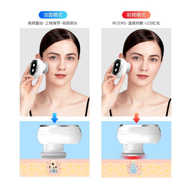ใบหน้ามินิแสงสีแดงนวดยกนําเข้าเครื่องมือ RF มัลติฟังก์ชั่คอลลาเจนเครื่องมือความงามตาฟื้นฟู vt4ถาม