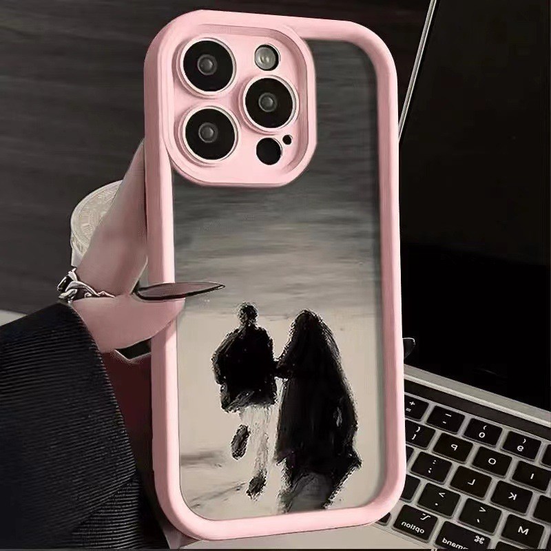 17 วรรณกรรมชายหาด 14pro Art สไตล์ 15 คู่ Shadow pro เคสโทรศัพท์ Shock-proof เหมาะสําหรับ 16 X8O7