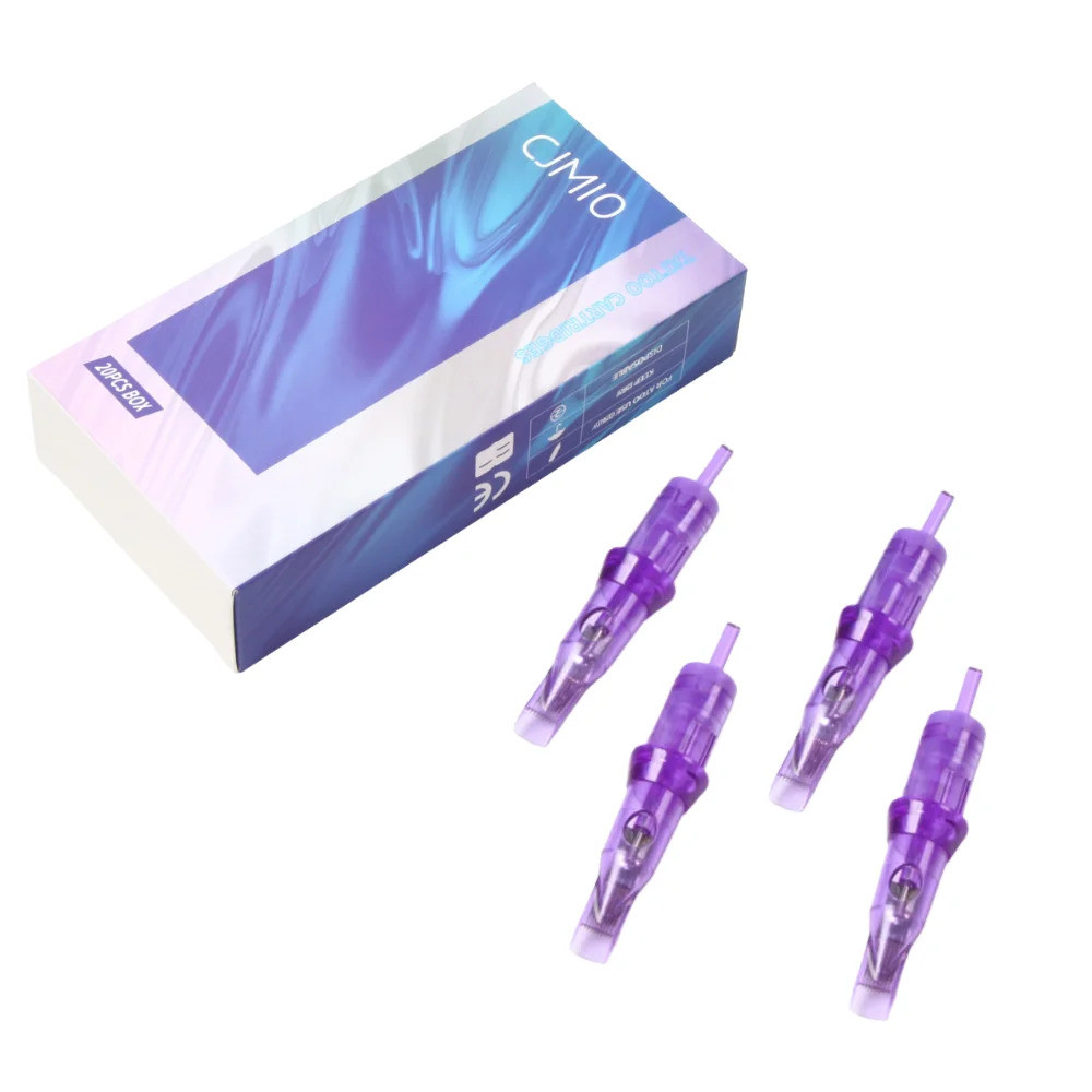 เข็มตลับสักสีม่วง 5rm/7rm/9rm/13rm/15rm ทิ้ง Magnum Arc/วงกลมคิ้วเข็มสําหรับศิลปินเริ่มต้น