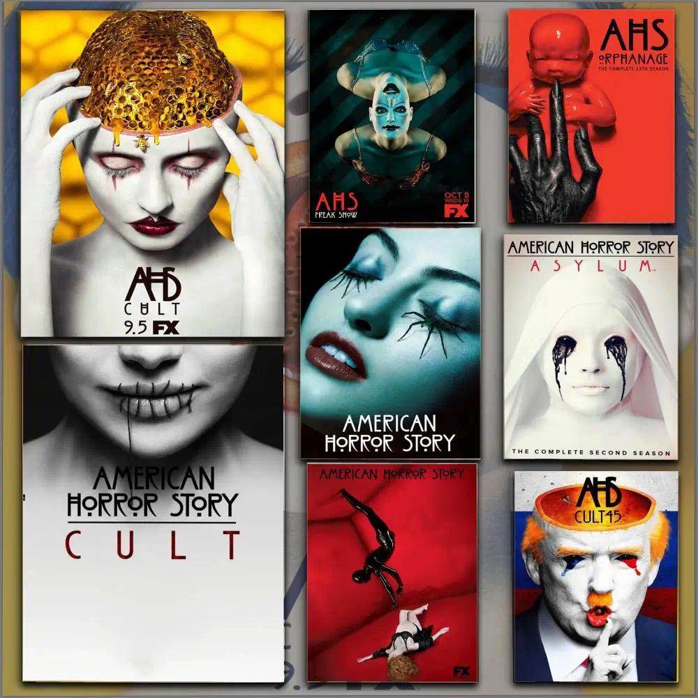โปสเตอร์ American Horror Story AHS คุณภาพสูง กันน้ำ ติดผนังได้เอง เหมาะสำหรับตกแต่งบ้าน แฟนๆ ซีรีส์แ