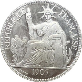 ปีสุ่มฝรั่งเศสซีลสาขาเหรียญเงินนั่งมหาสมุทรเงินดอลลาร์เหรียญ…
