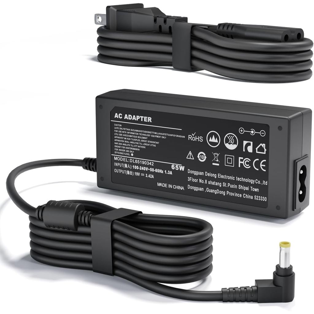 65W 19V 3.42 Charger Compatible with Toshiba Satellite Series C55 C50 C55D C655 C655D C675 C850 C855