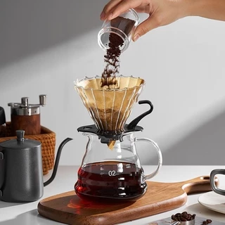 กระดาษกรองกาแฟ 40/100 แผ่น ทรง V กรองกาแฟ กระดาษกรองกาแฟดริป กรองไม่มีสารตกค้างและกลิ่น