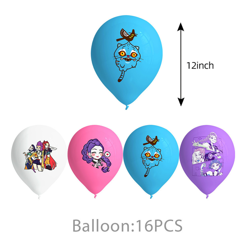 Kpop Demon Hunters ฉากหลังสําหรับสาววันเกิดชุดตกแต่ง Party ต้องการ Baby Shower Rumi แบนเนอร์ของขวัญ - รูปที่ 5