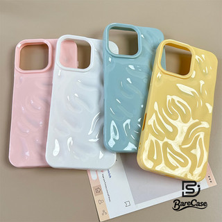 COD-ในไทย💥For iPhone 16 15 14 13 12 11 Pro Max X XS XR XS 7 8 6 Plus เคส เคสโทรศัพท์น่ารัก Candy Color Wave คู่หนังนุ่มป