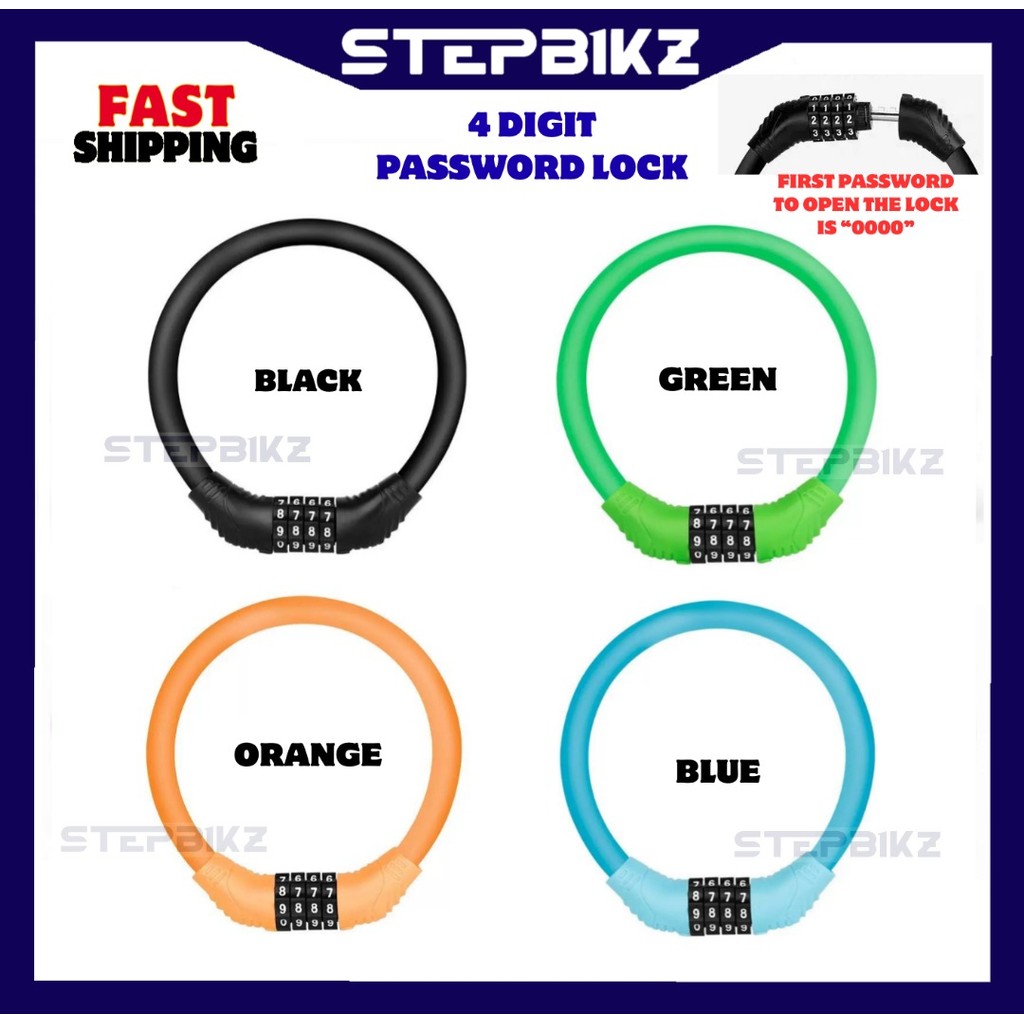 4 DIGIT PASSWORD LOCK ล็อคจักรยาน BASIKAL SAFETY LOCK