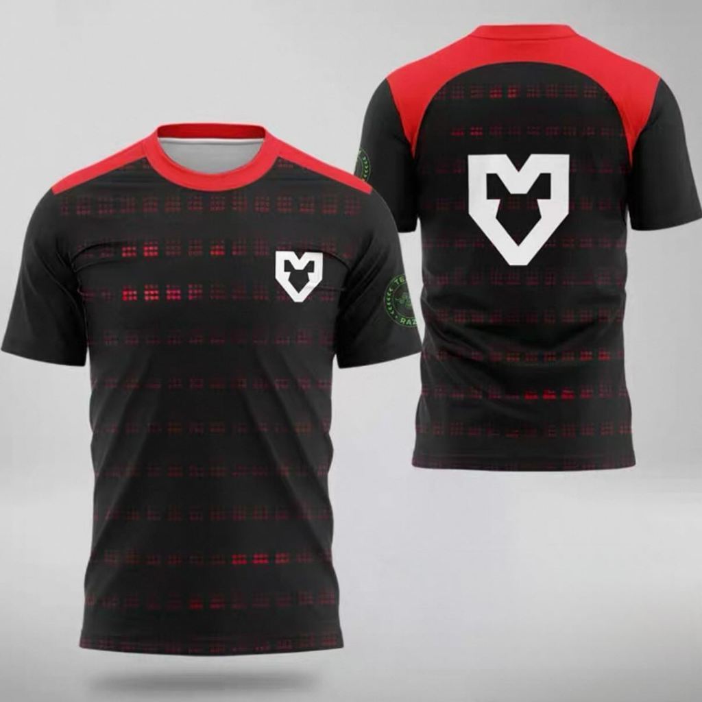 MOUZ Esports Team Jersey สำหรับฝึกซ้อม CS2 - เสื้อยืดผู้ชาย สวมใส่ง่าย ระบายอากาศดี