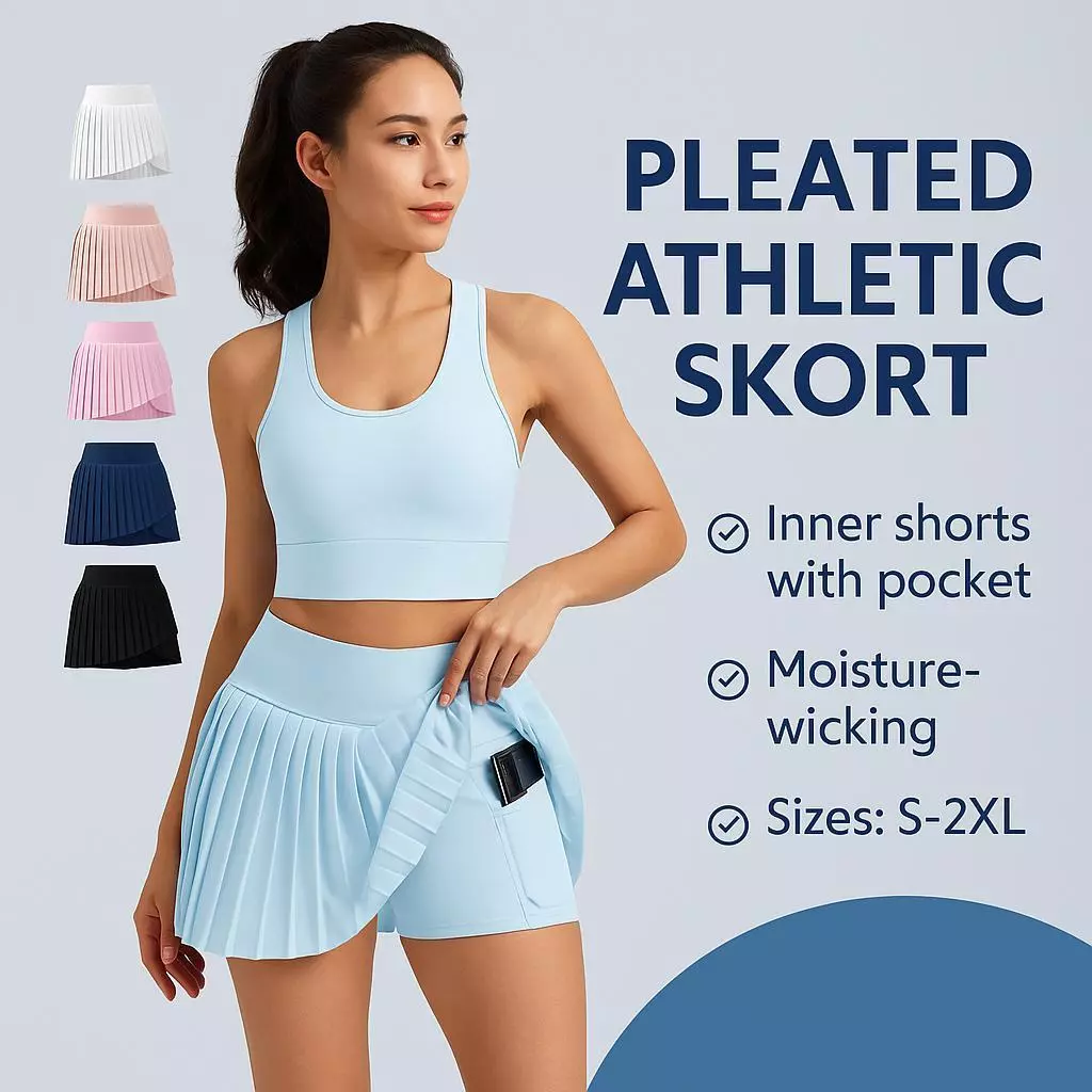 Skirt Pants กระโปรงกางเกงผู้หญิง กระโปรงเทนนิส กางเกงในตัว กระโปรงออกกำลังกาย S-2XL พร้อมกระเป๋า