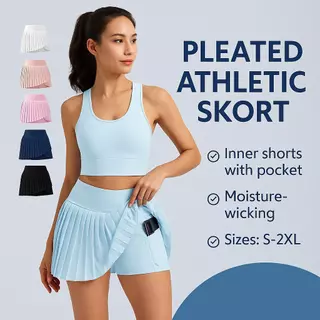 Skirt Pants กระโปรงกางเกงผู้หญิง กระโปรงเทนนิส กางเกงในตัว กระโปรงออกกำลังกาย S-2XL พร้อมกระเป๋า