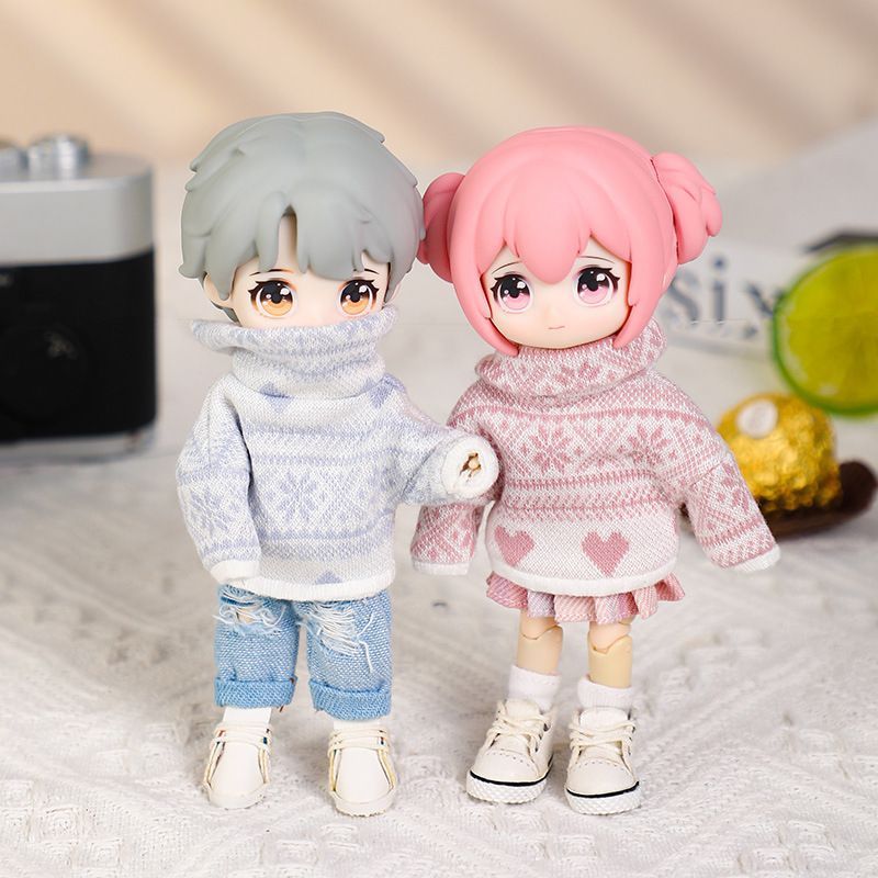 [ไม่รวมตุ๊กตา] อบ11 เสื้อผ้าตุ๊กตาคอเต่าเสื้อกันหนาวลําลอง 1/12gsc เสื้อผ้า