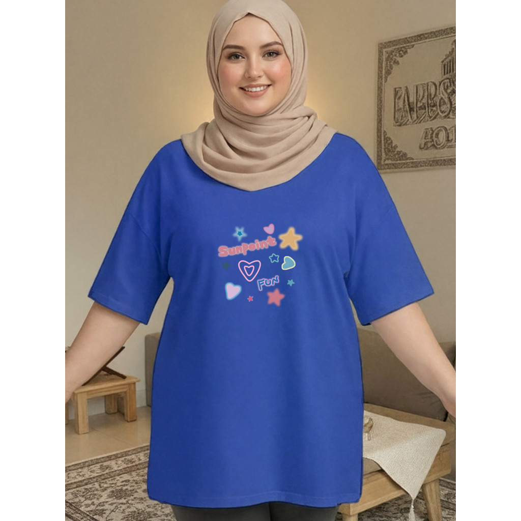 2Y358 [AIYOU] XL-5XL เสื้อยืดผู้หญิง Plus ขนาด Tshirt ผู้หญิงเสื้อผ้าลําลองเสื้อผ้าสไตล์เกาหลี Baju 