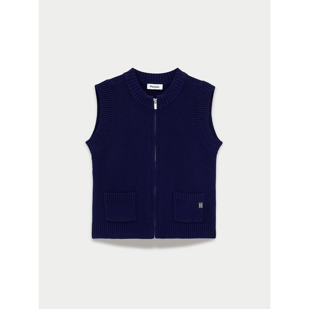 [Pomelo] เสื้อถักแต่งซิป / Zipper Knit Top