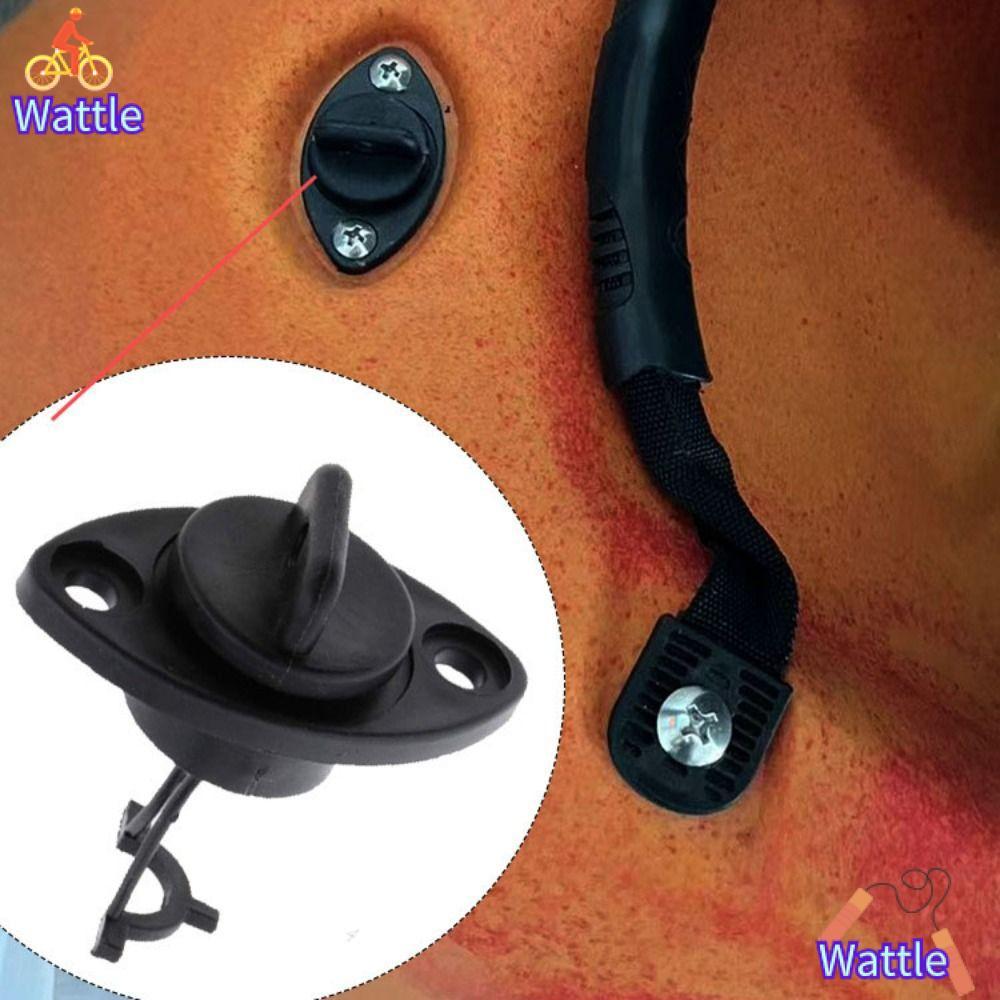 WATTLE 1/2/4pcs ปลั๊กท่อระบายน้ำเรือยอร์ท, สกรูสีดำ ขนาด 54.4x31.3 มม., มัลติฟังก์ชั่น Marine อุปกรณ