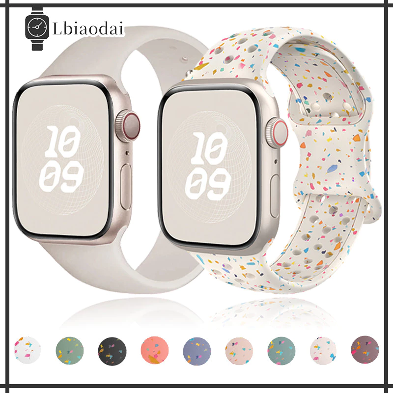 สายซิลิโคนอ่อน for Smartwatch Ultra/SE 3 2 Iwatch Series 11 10 9 8 7 49 46 45 44 42 41 38มม. สายยางเปลี่ยนสายรัดข้อมือ