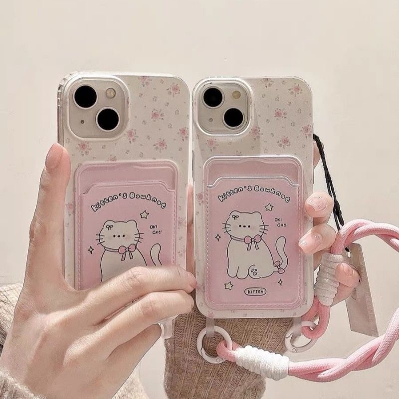 🔥COD🔥เคสการ์ดแมวตัวน้อยน่ารักดูเดิ้ล เคสIPhone 11 17 16 15 16 13 12 14 Pro Max 7 14 15 16 8 Plus X XR XS Max 7Plus SE2