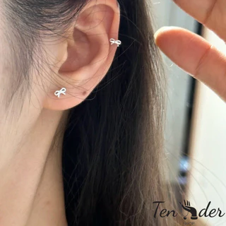 COD-ส่งเร็วจากไทย🎀ต่างหูสตั๊ด ประดับโบว์ สไตล์เกาหลีเรียบง่าย ไม่ทําให้แพ้ง่าย สำหรับผู้หญิง เครื่องประดับแฟชั่น-Ten