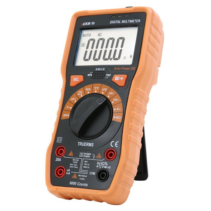 ความจุขนาดใหญ่ VC99 เครื่องมือแรงดันไฟฟ้า Victory ไฟฉายมัลติมิเตอร์การเหนี่ยวนําที่มีประสิทธิภาพ Dig