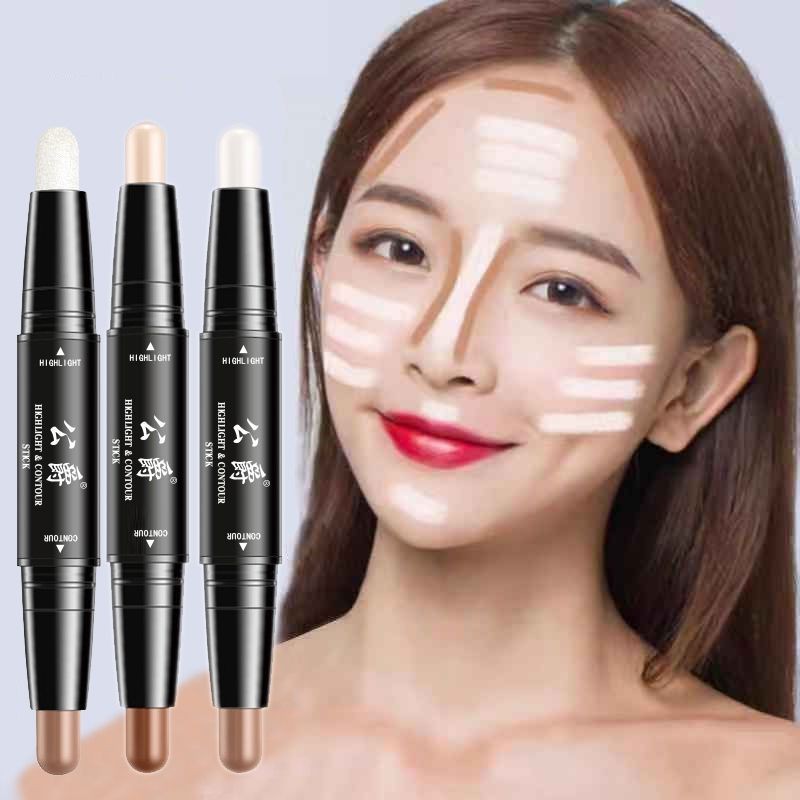 ไม้คอนทัวร์ ปากกาไหมแวววาวสูง สองสี beautif Contouring stick high-gloss โกหกไหมปากกา 2 สี Beauty Ret