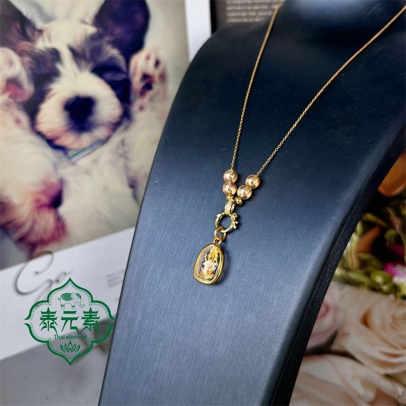 ของตกแต่งไทยใหม่ อัญมณีคริสตัลแบบพิเศษ สร้อยคอสั้นแบบไทยโบราณพร้อมคล้องเข็มขัด NFG25