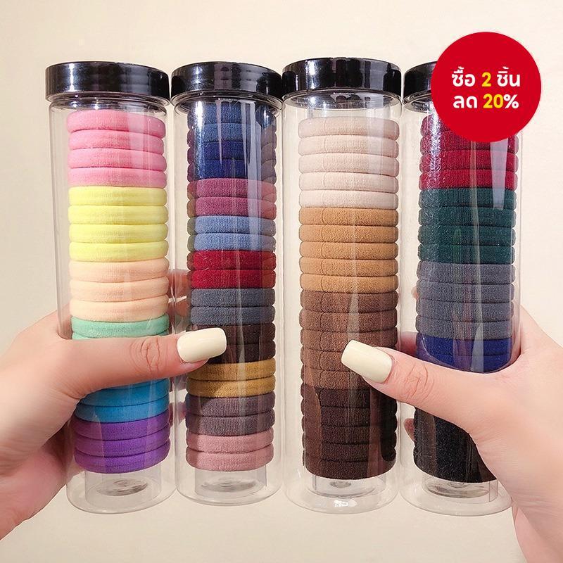 ยางรัดผมยืดหยุ่นสูงเกาหลีสําหรับผู้หญิงสาวผู้ถือผมหางม้าที่มีสีสันไม่มีแถบยืดความเสียหาย