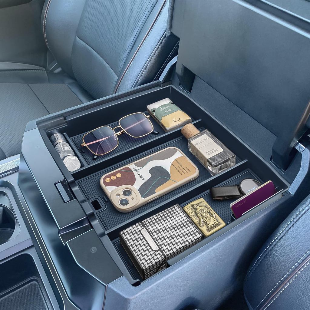 PIMCAR Full Center Console Organizer Tray for 2023-2026 Ford F250 F350 F450 F550 Super Duty, Truck S