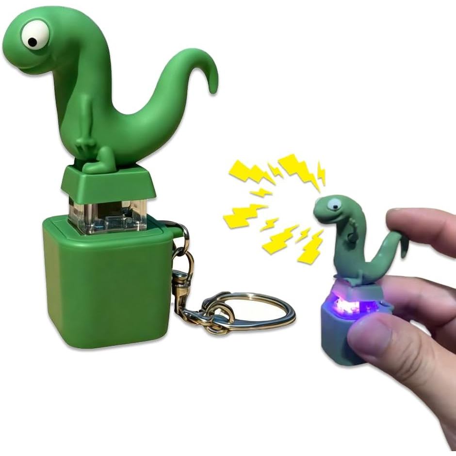 Lizard Keychain Sound, 2025 New Keyboard Clicker Lizards Fidget Toys, Fun Rechargeable Keychain with
