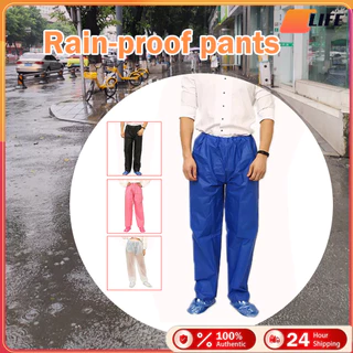 เก็บปลายทาง！กางเกงกันฝนแบบหนา ดุEVA สำหรับ35-100kg เหมาะกับใส่เดินป่า ขี่มอเตอร์ไซค์