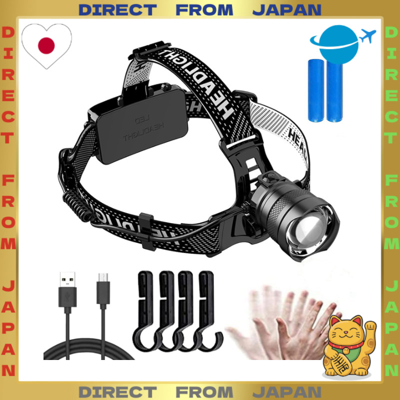 【DIRECT FROM JAPAN】LED Headlamp Practical Lighting 30 Hours 800,000 Lumens Ultra High Brightness Lar