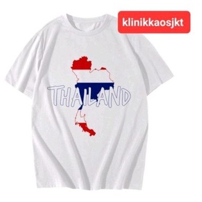 THAILAND MAP FLAG SOUVENIR T-SHIRT - THAILAND SOUVENIR CLOTHES CAN REQUEST COLOR 30s Combed Cotton M