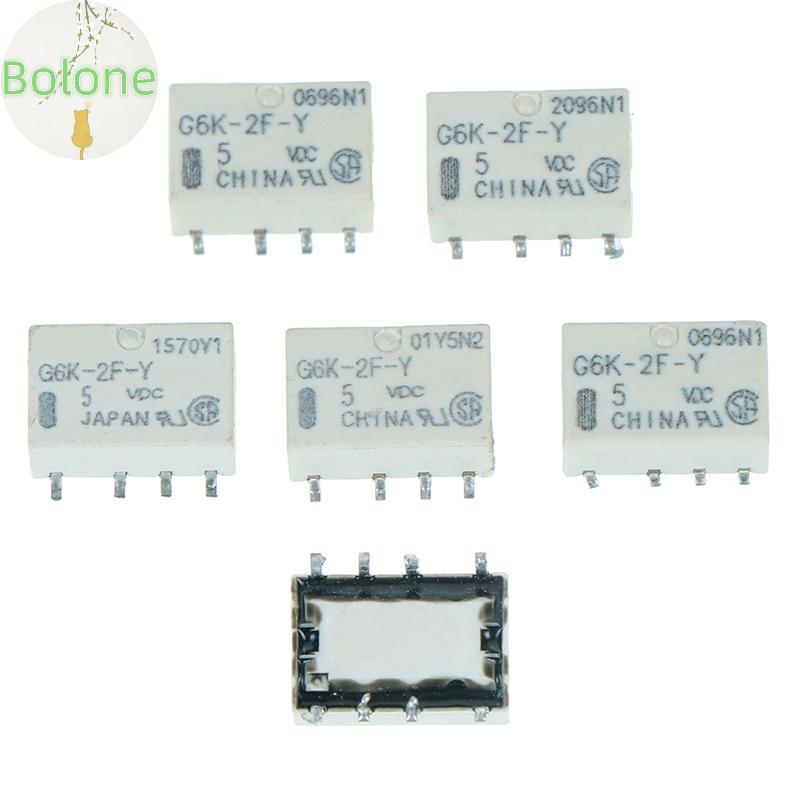Bolone 5pcs dc 5v smd g6k-2f-y สัญญาณรีเลย์ 8pin สําหรับ omron รีเลย์ VN