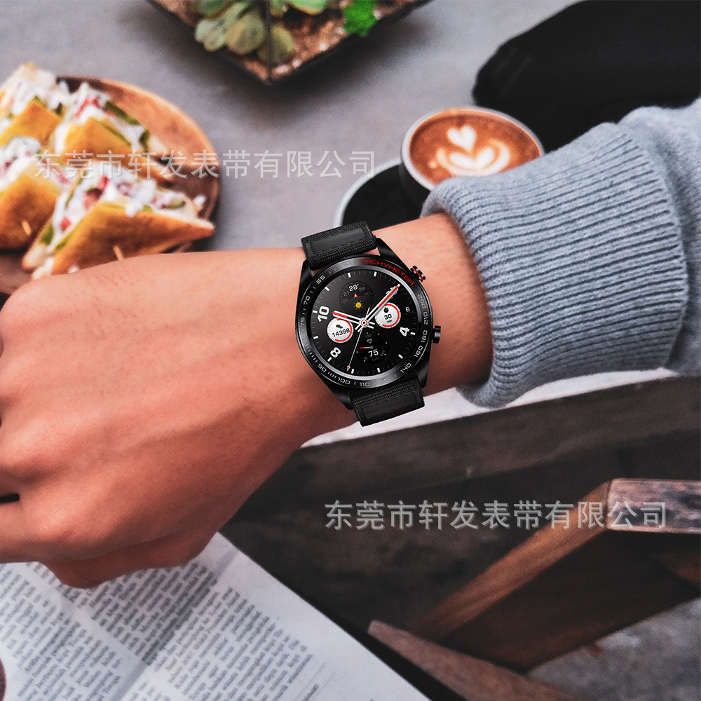 เหมาะสําหรับนาฬิกา Huawei WATCH GT1/2 Glory Magic WATCH สายคล้อง First Layer ของแท้ Cowhide Loop สาย