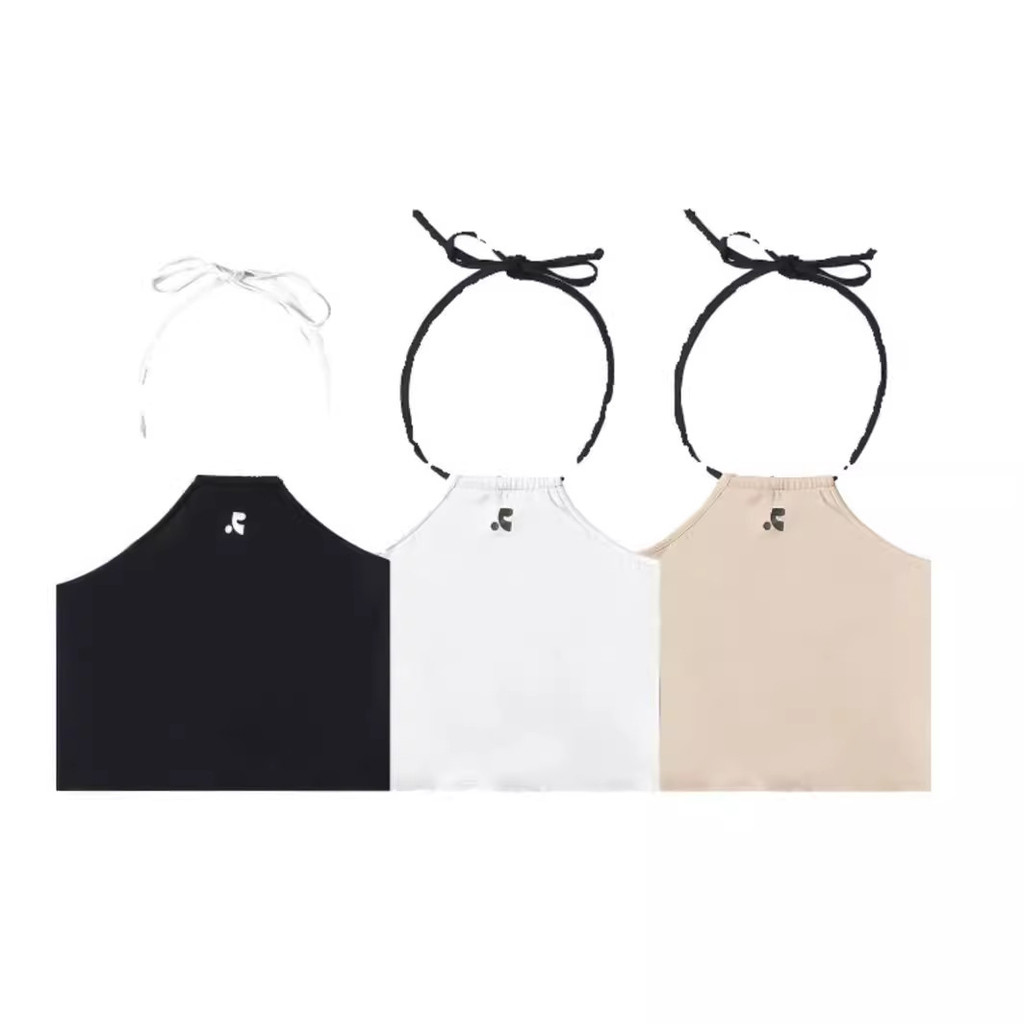 🚗พร้อมส่ง👚Rest&Recreation RR เสื้อกล้ามคอฮอลเตอร์เสื้อแจ็กเกต