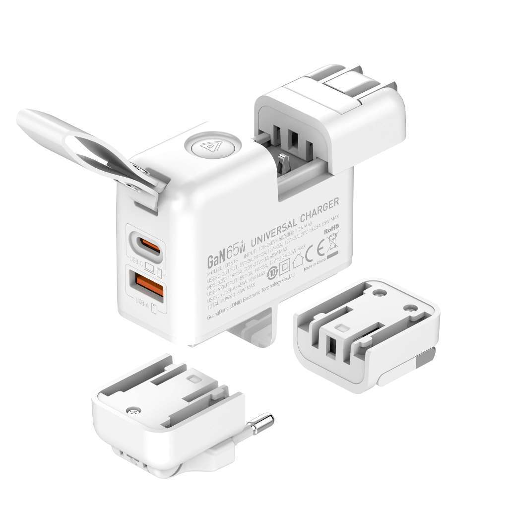 LDNIO Q2618 GaN 65W เครื่องชาร์จเดินทางแบบชาร์จเร็วอเนกประสงค์พร้อมอะแดปเตอร์พิน ราคา ถูกที่สุด ดีลบีเคเค แกลเลอรีภาพที่ 7