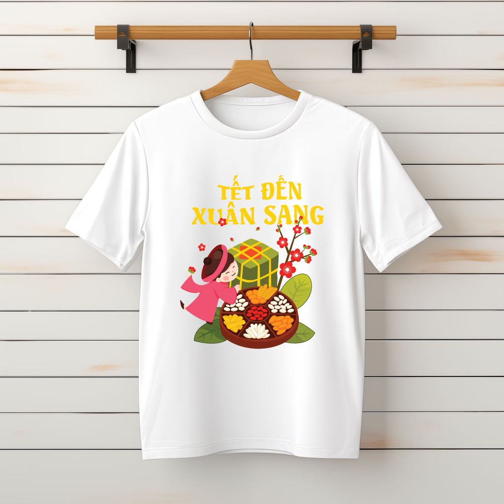 เสื้อยืดผู้ชายและผู้หญิง เสื้อ Tet - Spring Festival - Down Form - TET26P3.4 [HanoiSport]