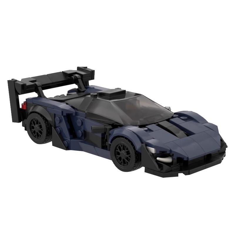 MOC Building Blocks ใช้งานร่วมกับ Lego 58351 Sapphire Blue McLaren Seine gtr แปด-Grid รถ Racing ชุดป
