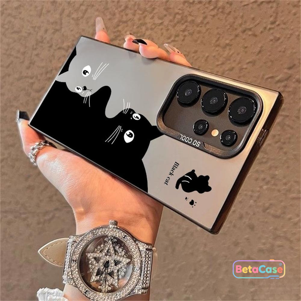 เคสโทรศัพท์ลายน้องแมวดำสุดน่ารัก Phone Case for Samsung S30U, S25, S25Ultra, S24Ultra, S24, S23, S22, S22U, S21, S20FE